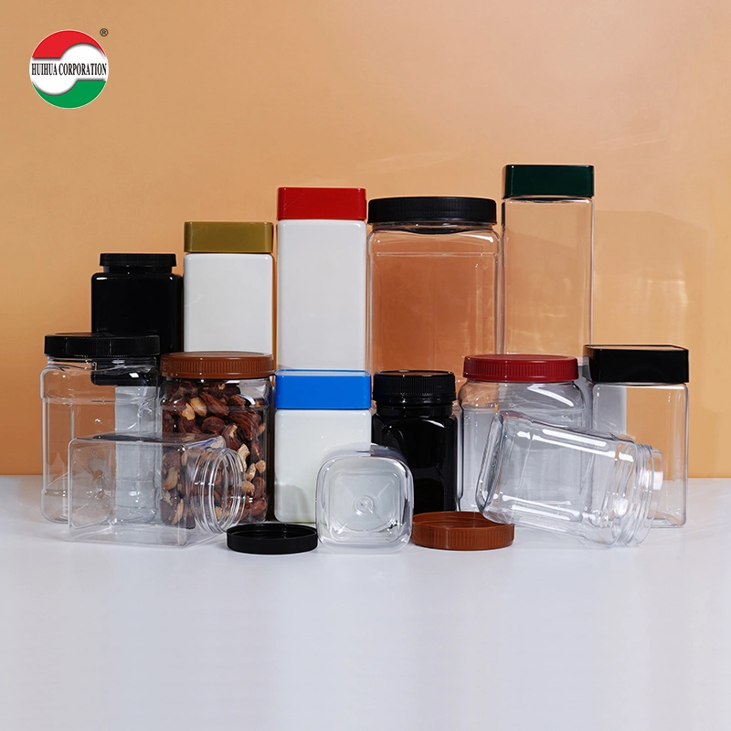 Square plastic bottle